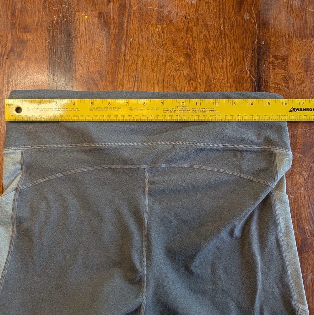 Lands' End Leggings Womens Large Gray Fitness Gym Hiking Lounge Casual Pants - Picture 5 of 8